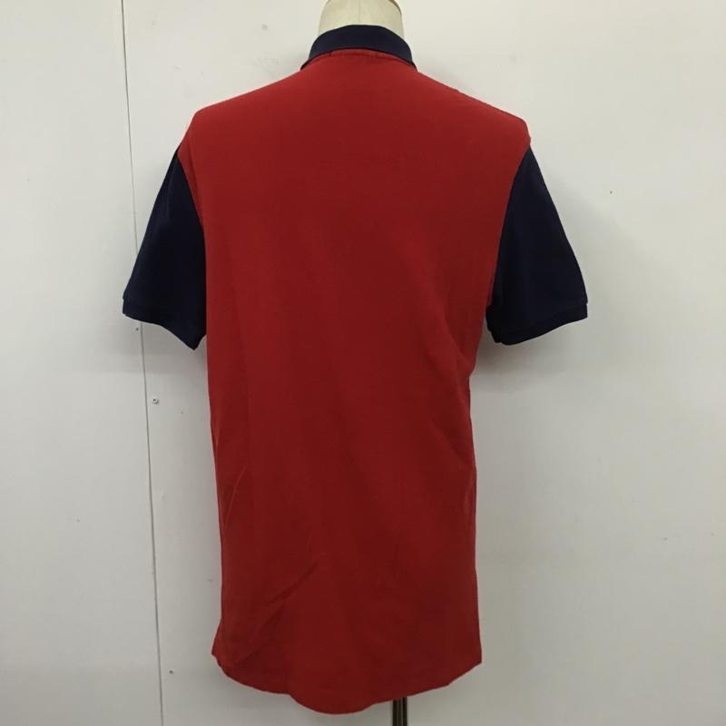 ポロラルフローレン POLO RALPH LAUREN ポロシャツ 半袖 半袖ポロシャツ カラーシャツ 半袖カットソー S ロゴ、文字 赤 / レッド / X 紺 / ネイビー / メンズ USED 古着 中古 10104843