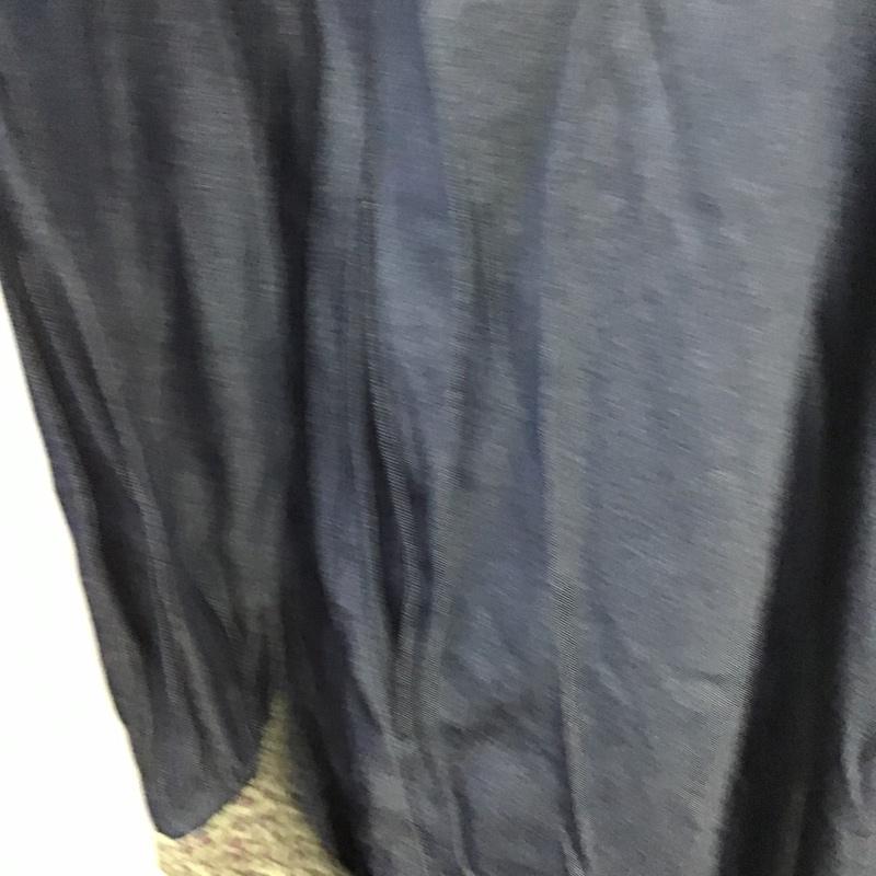 イデム idem ワンピース ロングスカート chambray × flower one piece シャンブレー切替シャツワンピース FREE 花柄 紺 / ネイビー / レディース USED 古着 中古 10104846