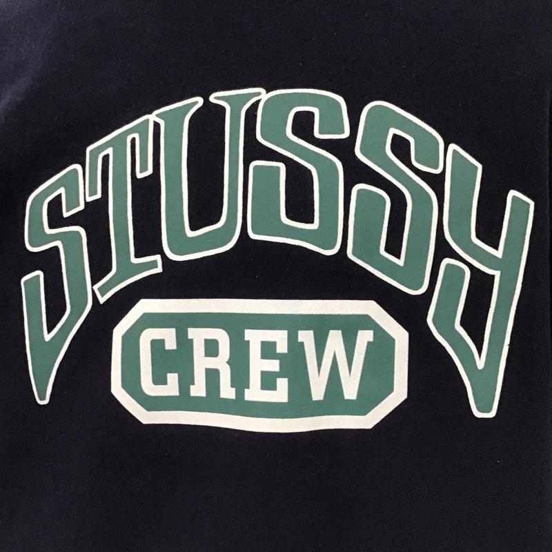 ステューシー STUSSY トレーナー 長袖 S ロゴ、文字 紺 / ネイビー / メンズ USED 古着 中古 10104848