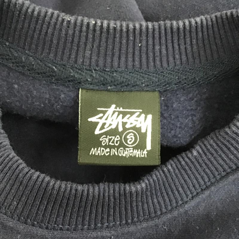 ステューシー STUSSY トレーナー 長袖 S ロゴ、文字 紺 / ネイビー / メンズ USED 古着 中古 10104848