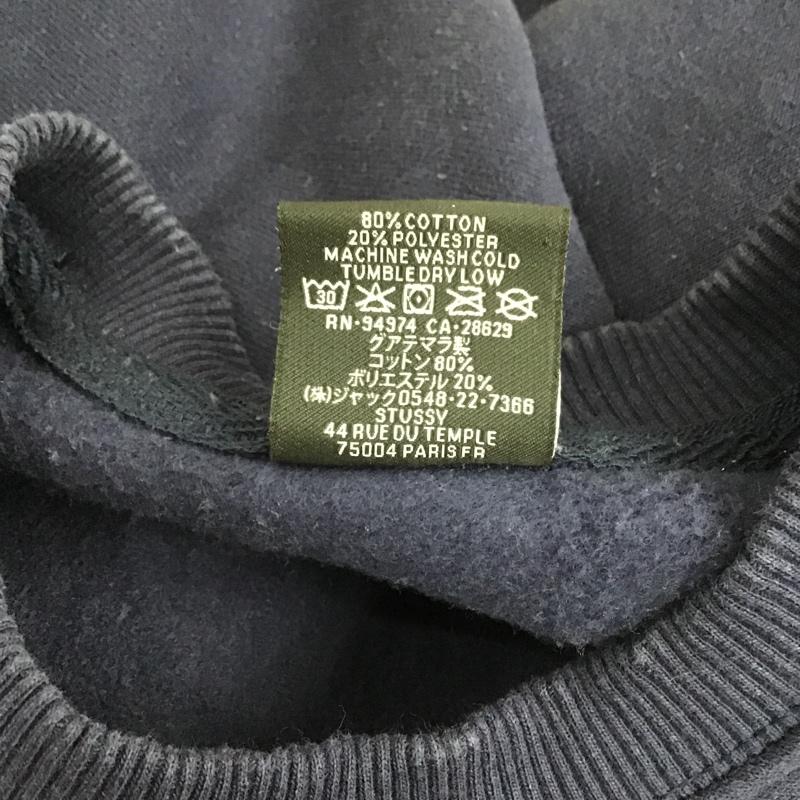 ステューシー STUSSY トレーナー 長袖 S ロゴ、文字 紺 / ネイビー / メンズ USED 古着 中古 10104848