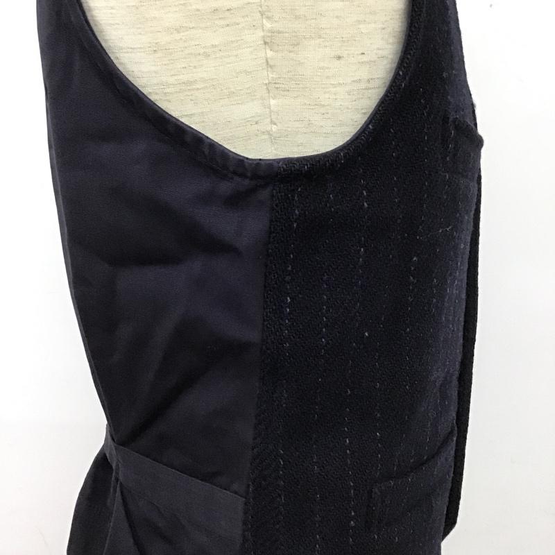 ハリスツイード HARRIS TWEED ベスト ベスト MSB-12AW16 ベスト コットンベスト ストライプベスト M ストライプ 紺 / ネイビー / メンズ USED 古着 中古 10104862