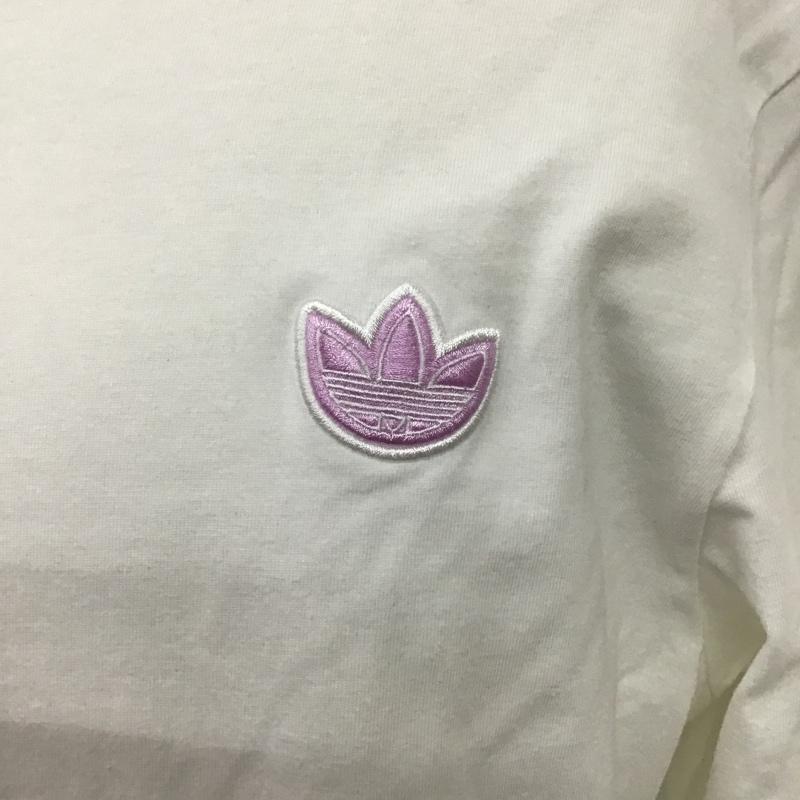 アディダスオリジナルス adidas originals カットソー 長袖 FK9987 adidasWappenL/STeeOriginals 長袖カットソー クルーネックカットソー ロゴ、文字 白 / ホワイト / メンズ USED 古着 中古 10104875