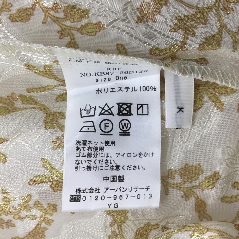 ケービーエフ KBF ワンピース ロングスカート KB87-26D120 2WAY 前後着 ペイズリー 長袖 ティアード 総柄 茶 / ブラウン / X アイボリー / アイボリー / レディース USED 古着 中古 10104876