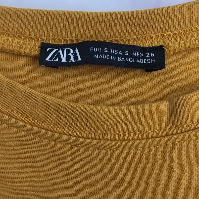 ザラ ZARA ワンピース ひざ丈スカート 4174 304 305 Tシャツワンピース 半袖 S 無地 橙 / オレンジ / レディース USED 古着 中古 10104878