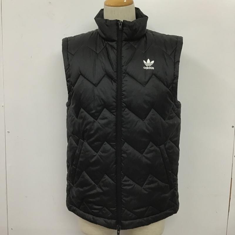 アディダスオリジナルス adidas originals ベスト ベスト DH5028 オリジナルススーパースターパフィーベスト ダウンベスト アウター ロゴ、文字 黒 / ブラック / メンズ USED 古着 中古 10104879