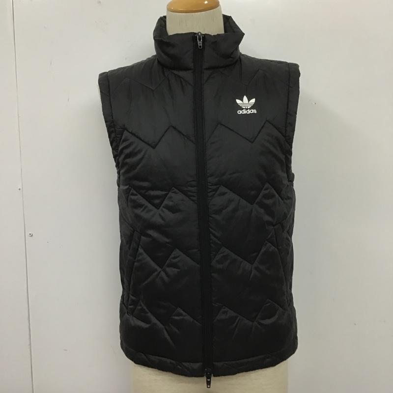 アディダスオリジナルス adidas originals ベスト ベスト DH5028 オリジナルススーパースターパフィーベスト ダウンベスト アウター S ロゴ、文字 黒 / ブラック / メンズ USED 古着 中古 10104882