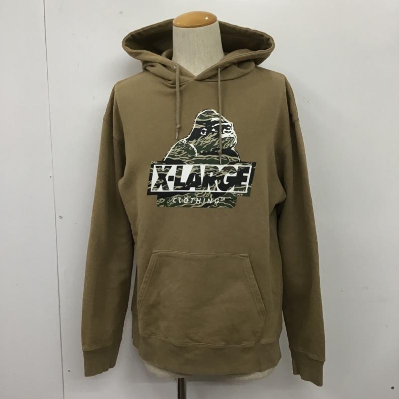 エクストララージ XLARGE パーカー 長袖 長袖パーカー フード付きパーカー プリントスウェット トレーナー M プリント ベージュ / ベージュ / メンズ USED 古着 中古 10104884