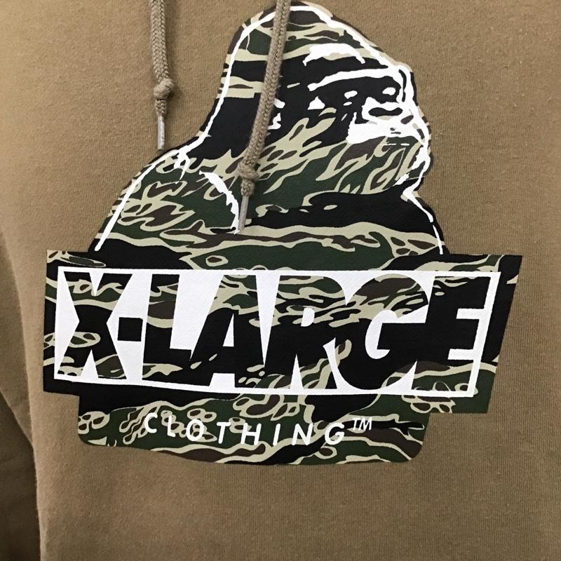 エクストララージ XLARGE パーカー 長袖 長袖パーカー フード付きパーカー プリントスウェット トレーナー M プリント ベージュ / ベージュ / メンズ USED 古着 中古 10104884