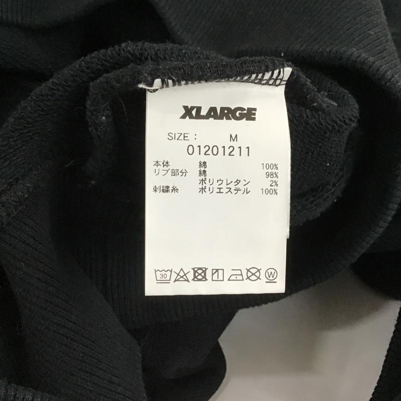 エクストララージ XLARGE トレーナー 長袖 長袖スウェット 長袖トレーナー リブカットソー 長袖カットソー 刺繍トレーナー M ロゴ、文字 黒 / ブラック / メンズ USED 古着 中古 10104886