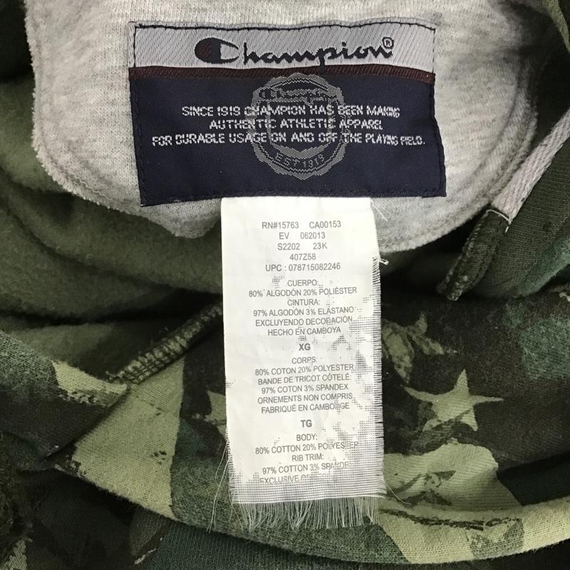 チャンピオン Campion パーカー 長袖 長袖パーカー フード付きパーカー プリントスウェット トレーナー 総柄 裏起毛 カモフラージュ柄・迷彩 マルチカラー / マルチカラー / メンズ USED 古着 中古 10104897