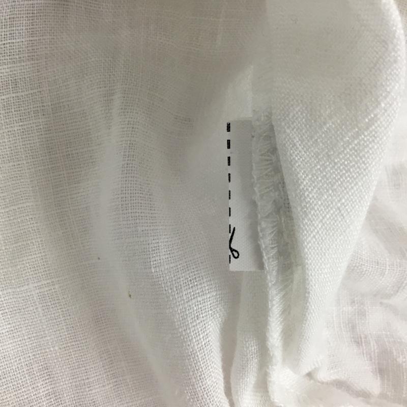 ザラ ZARA シャツ、ブラウス 長袖 長袖シャツ ノーカラーシャツ ポケットシャツ 長袖カットソー M 無地 白 / ホワイト / レディース USED 古着 中古 10104899