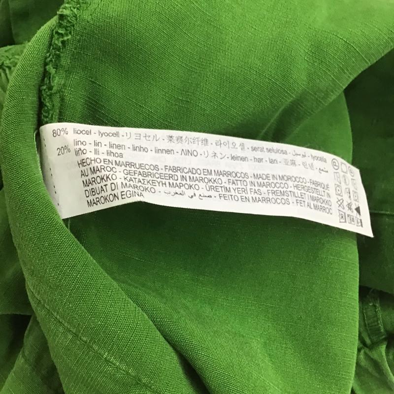 ザラ ZARA ボトムス ボトムス カジュアルパンツ ワークパンツ ワイドパンツ ウエストゴム M 無地 緑 / グリーン / レディース USED 古着 中古 10104901