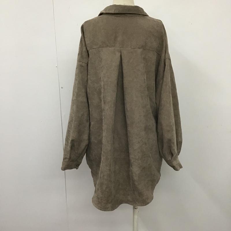 レイカズン Ray Cassin シャツ、ブラウス 長袖 長袖シャツ コーデュロイシャツ カラーシャツ カジュアルシャツ FREE 無地 茶 / ブラウン / レディース USED 古着 中古 10104905