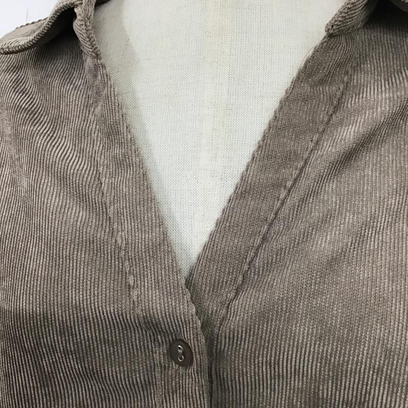 レイカズン Ray Cassin シャツ、ブラウス 長袖 長袖シャツ コーデュロイシャツ カラーシャツ カジュアルシャツ FREE 無地 茶 / ブラウン / レディース USED 古着 中古 10104905