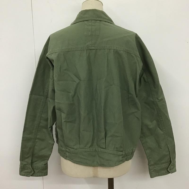 エヘカソポ ehka sopo ジャケット、上着 ライダース コットン M 無地 カーキ / カーキ / レディース USED 古着 中古 10104920