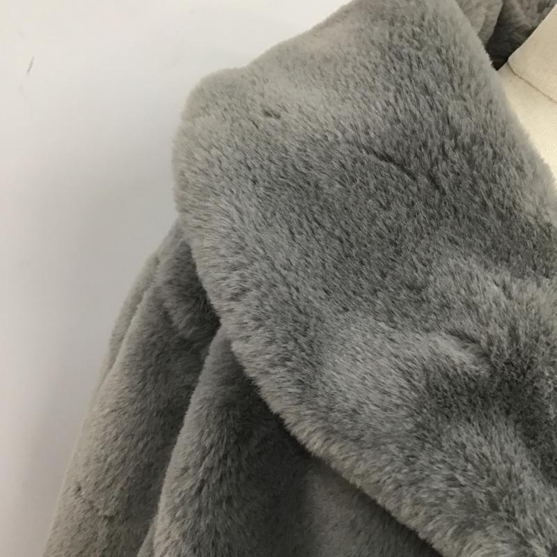 アズールバイマウジー AZUL BY MOUSSY コート コート一般 250EAC30-255I フラッフィーショールカラーコート アウター カラージャケット M 無地 灰 / グレー / レディース USED 古着 中古 10104928