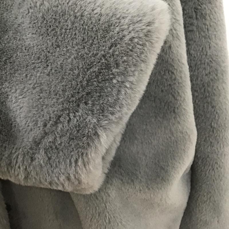 アズールバイマウジー AZUL BY MOUSSY コート コート一般 250EAC30-255I フラッフィーショールカラーコート アウター カラージャケット M 無地 灰 / グレー / レディース USED 古着 中古 10104928