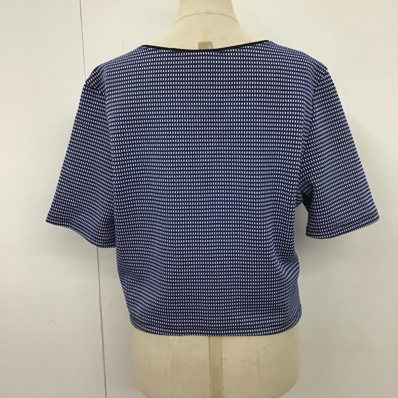 ザラ ZARA カットソー 半袖 フルジップ ジップアップ L  白 / ホワイト / X 黒 / ブラック / X 青 / ブルー /  レディース USED 古着 中古 10104929