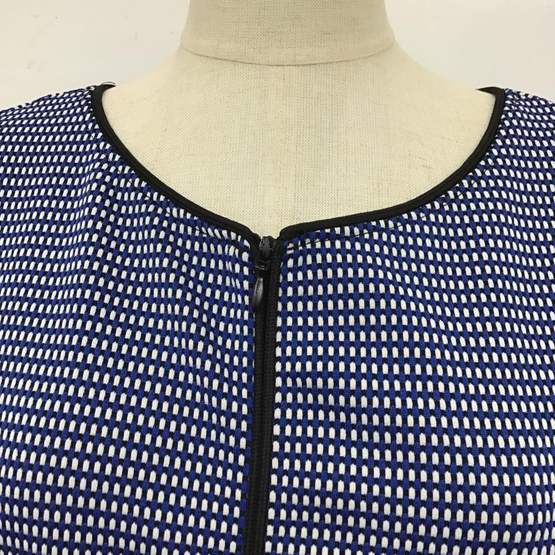 ザラ ZARA カットソー 半袖 フルジップ ジップアップ L  白 / ホワイト / X 黒 / ブラック / X 青 / ブルー /  レディース USED 古着 中古 10104929