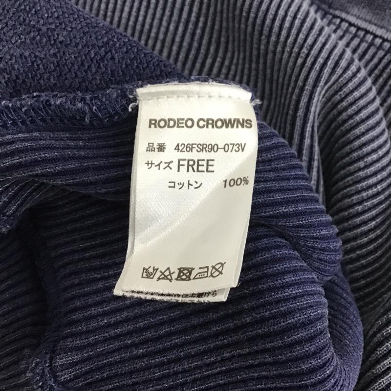 ロデオクラウンズ Rodeo Crowns トレーナー 長袖 426FSR90-073V GOODOLDCollegeスウェット ロゴトレーナー クルーネックカットソー FREE ロゴ、文字 紺 / ネイビー / レディース USED 古着 中古 10104940