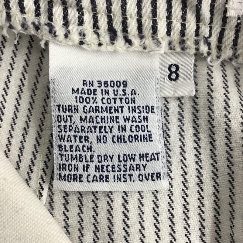 カルバン・クライン Calvin Klein スカート ひざ丈スカート 126785 sport petite ヒッコリー 8 ストライプ 白 / ホワイト / X 紺 / ネイビー / レディース USED 古着 中古 10104941