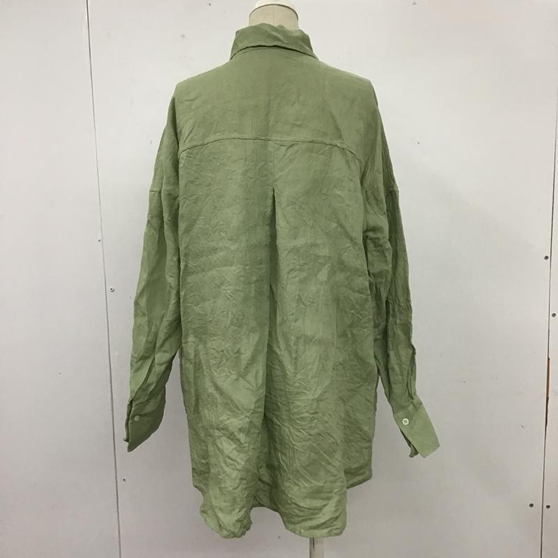 ザラ ZARA シャツ、ブラウス 長袖 長袖シャツ カラーシャツ ポケットシャツ 長袖カットソー M 無地 カーキ / カーキ / レディース USED 古着 中古 10104948