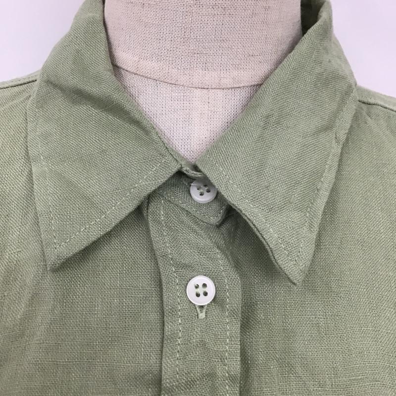 ザラ ZARA シャツ、ブラウス 長袖 長袖シャツ カラーシャツ ポケットシャツ 長袖カットソー M 無地 カーキ / カーキ / レディース USED 古着 中古 10104948