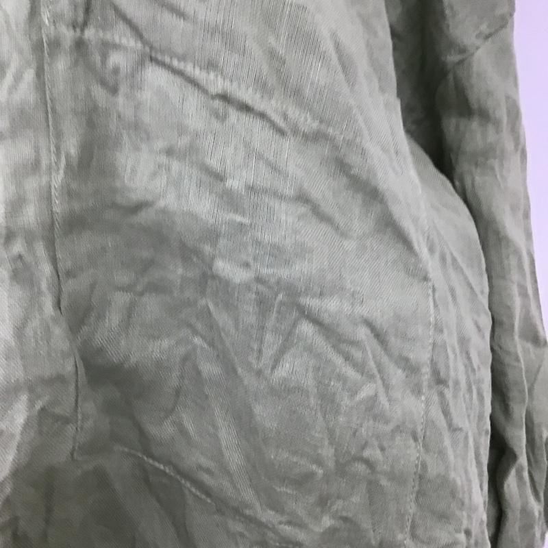 ザラ ZARA シャツ、ブラウス 長袖 長袖シャツ カラーシャツ ポケットシャツ 長袖カットソー M 無地 カーキ / カーキ / レディース USED 古着 中古 10104948