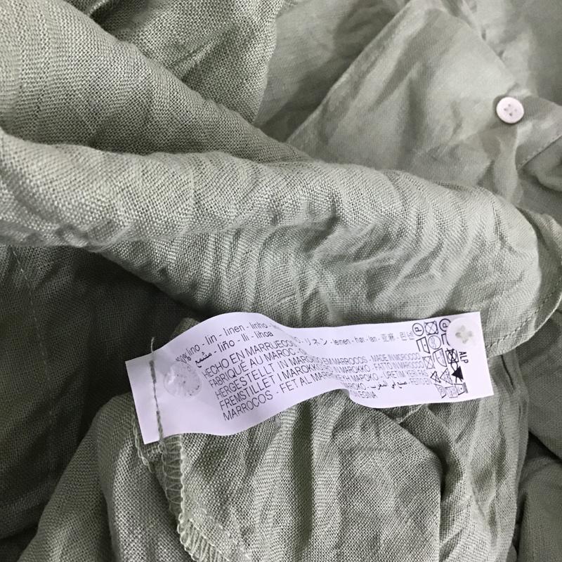 ザラ ZARA シャツ、ブラウス 長袖 長袖シャツ カラーシャツ ポケットシャツ 長袖カットソー M 無地 カーキ / カーキ / レディース USED 古着 中古 10104948