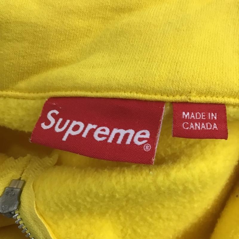 シュプリーム Supreme トレーナー 長袖 15FW ビッグSupロゴハーフジップスウェット 15AW S ロゴ、文字 黄 / イエロー / X 白 / ホワイト / メンズ USED 古着 中古 10104953