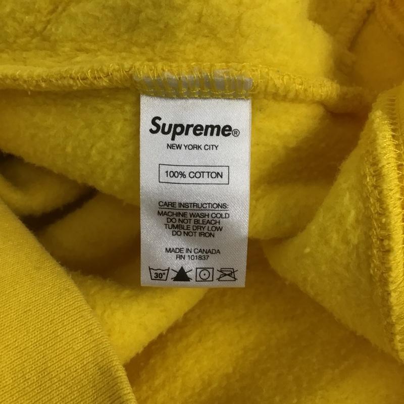 シュプリーム Supreme トレーナー 長袖 15FW ビッグSupロゴハーフジップスウェット 15AW S ロゴ、文字 黄 / イエロー / X 白 / ホワイト / メンズ USED 古着 中古 10104953