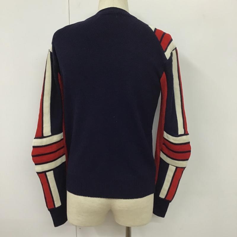フィラ FILA ニット、セーター 長袖 長袖ニット リブニット セーター クルーネックカットソー セーター ロゴ、文字 白 / ホワイト / X 赤 / レッド / X 紺 / ネイビー / メンズ USED 古着 中古 10104962