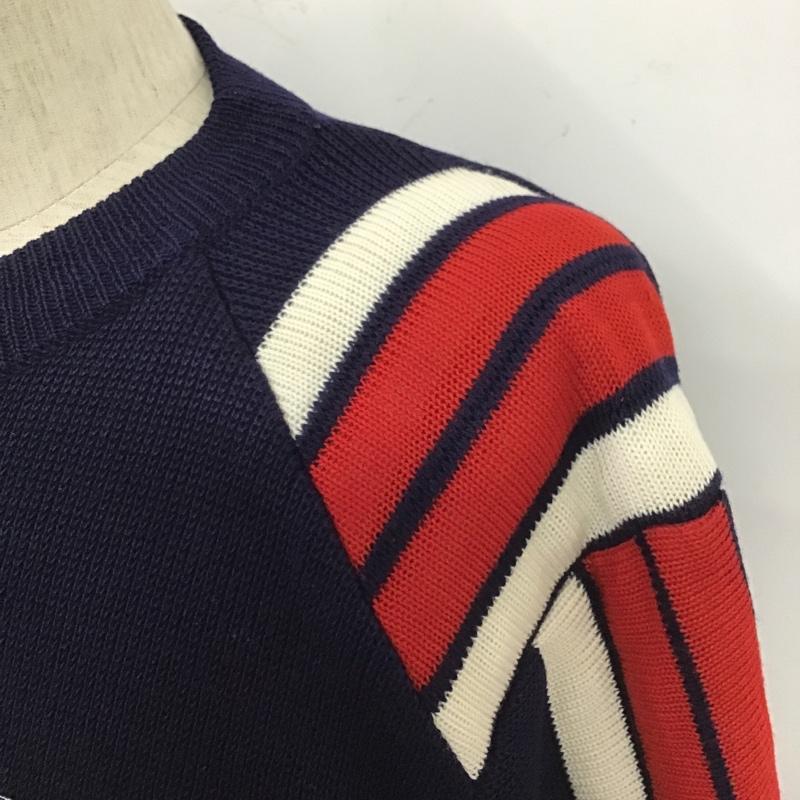フィラ FILA ニット、セーター 長袖 長袖ニット リブニット セーター クルーネックカットソー セーター ロゴ、文字 白 / ホワイト / X 赤 / レッド / X 紺 / ネイビー / メンズ USED 古着 中古 10104962