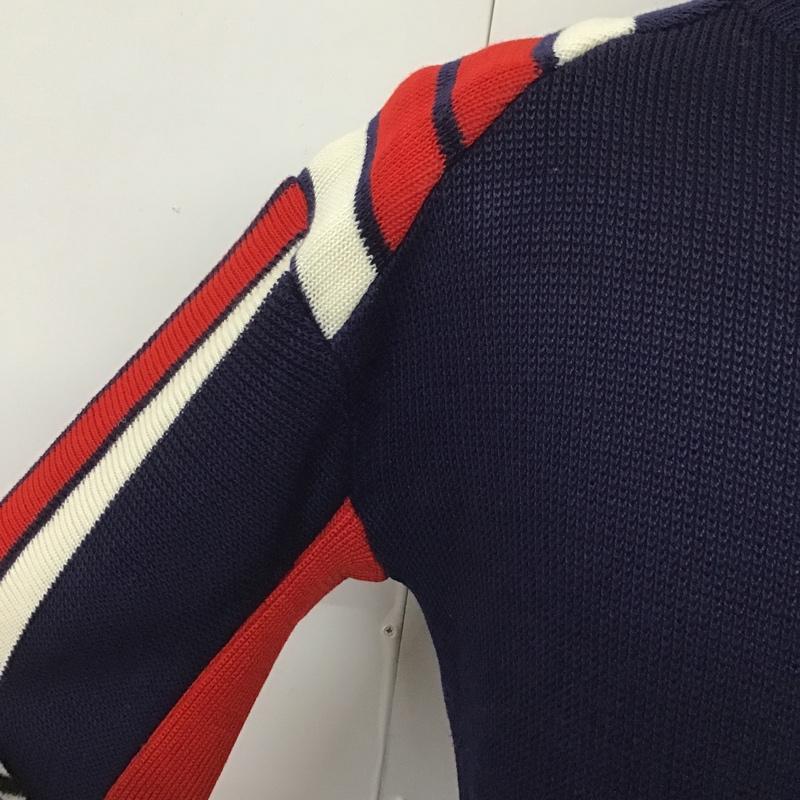 フィラ FILA ニット、セーター 長袖 長袖ニット リブニット セーター クルーネックカットソー セーター ロゴ、文字 白 / ホワイト / X 赤 / レッド / X 紺 / ネイビー / メンズ USED 古着 中古 10104962