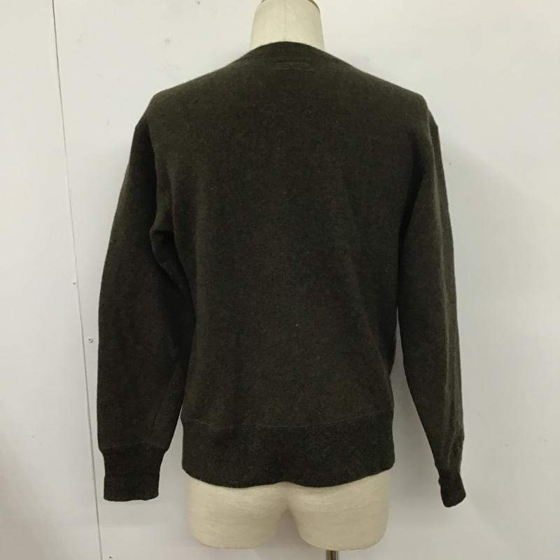 ウエストライド WESTRIDE ニット、セーター 長袖 長袖ニット リブニット セーター Vネックカットソー 40 無地 カーキ / カーキ / メンズ USED 古着 中古 10104973