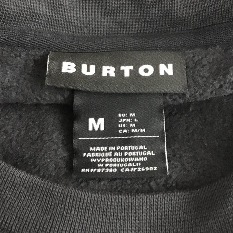 バートン BURTON トレーナー 長袖 Vault Crew スウェット 裏起毛 ボックスロゴ プリント M ロゴ、文字 黒 / ブラック / メンズ USED 古着 中古 10104974