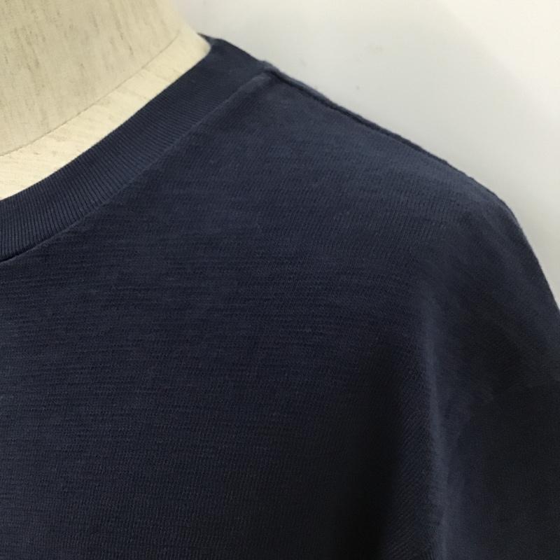 アベイシングエイプ A BATHING APE Tシャツ 半袖 半袖カットソー 刺繍Tシャツ クルーネックカットソー alphaindustries コラボ M ロゴ、文字 紺 / ネイビー / メンズ USED 古着 中古 10104975