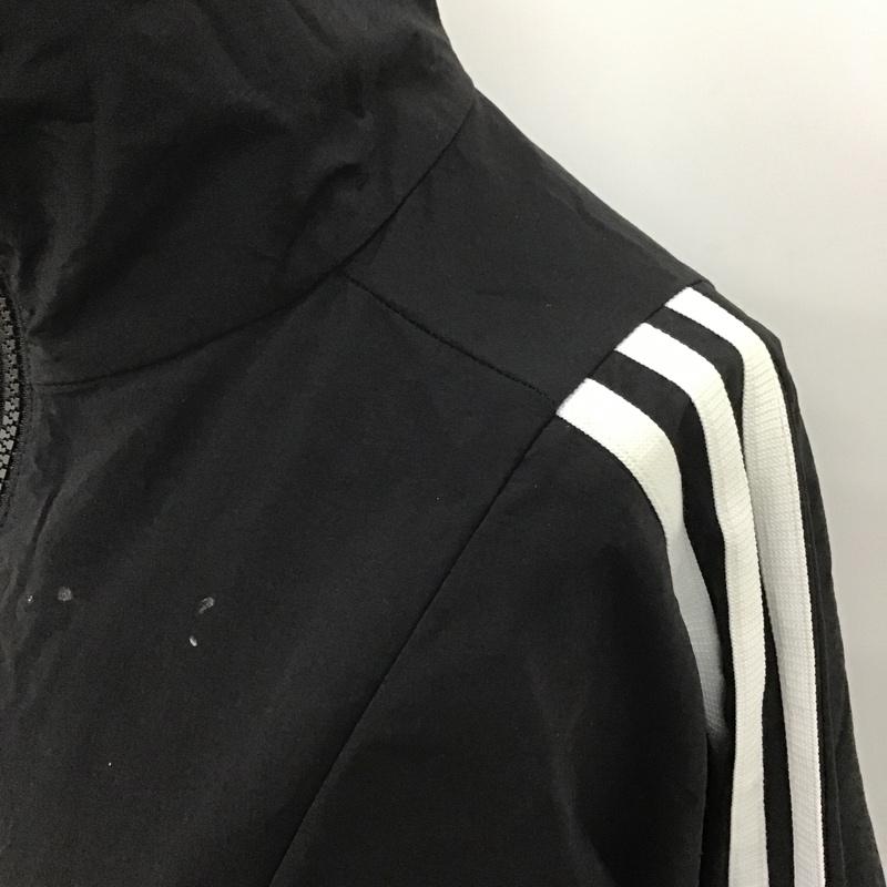 アディダス adidas ジャケット、上着 ジャケット、ブレザー FT1739 adidas×MOUSSY コラボ ナイロンジャケット ジップアップジャケット S ロゴ、文字 黒 / ブラック / レディース USED 古着 中古 10104995