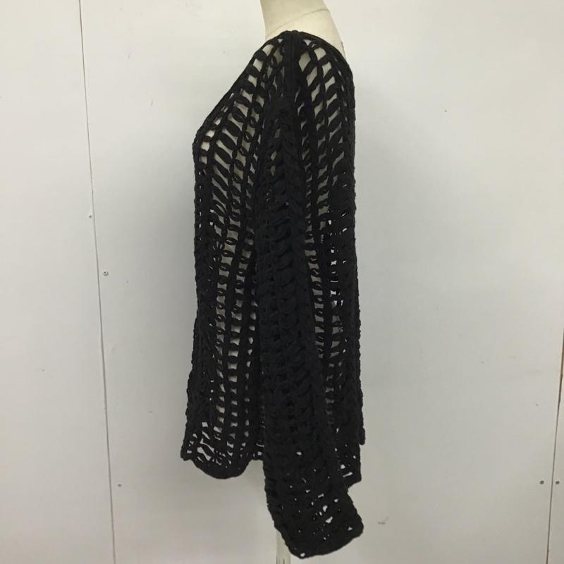 セレクトモカ select MOCA カットソー 長袖 10009584 長袖カットソー 編み込みカットソー Vネック FREE 無地 黒 / ブラック /  レディース USED 古着 中古 10105001