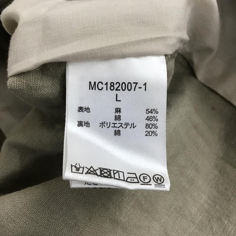 スタディオクリップ studio CLIP ジャケット、上着 ジャケット、ブレザー MC182007-1 リネンコート アウター ノーカラージャケット L 無地 ベージュ / ベージュ / レディース USED 古着 中古 10105014