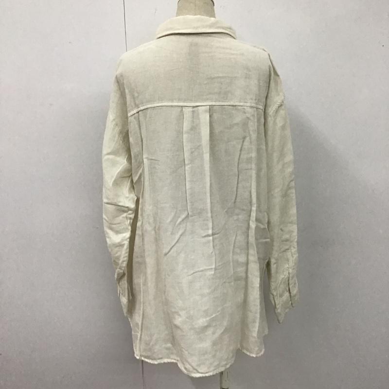 スタディオクリップ studio CLIP シャツ、ブラウス 長袖 SK199018-1 ガーゼシャツ 長袖シャツ カラーカジュアルシャツ L 無地 白 / ホワイト / レディース USED 古着 中古 10105019