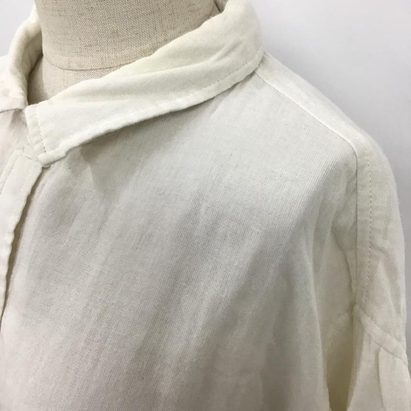 スタディオクリップ studio CLIP シャツ、ブラウス 長袖 SK199018-1 ガーゼシャツ 長袖シャツ カラーカジュアルシャツ L 無地 白 / ホワイト / レディース USED 古着 中古 10105019