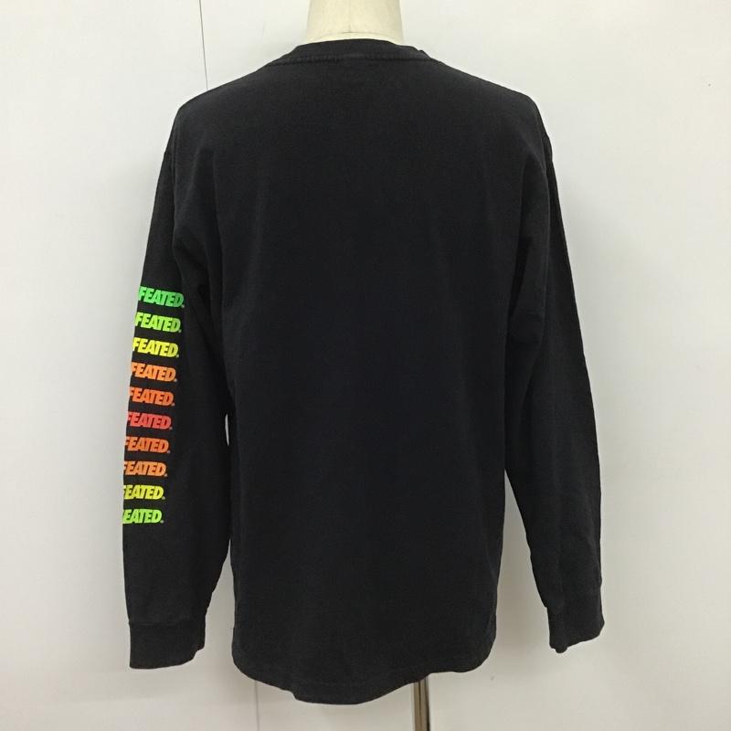 アンディフィーテッド UNDEFEATED カットソー 長袖 190077001013 長袖Tシャツ クルーネックカットソー プリント長袖カットソー M ロゴ、文字 黒 / ブラック / メンズ USED 古着 中古 10105021