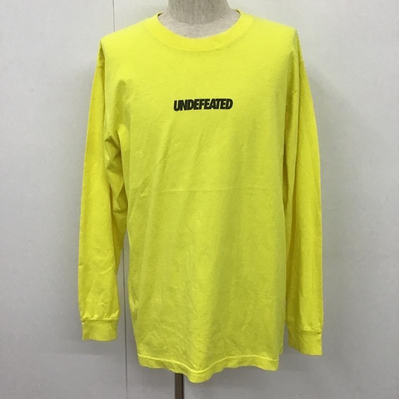 アンディフィーテッド UNDEFEATED カットソー 長袖 長袖カットソー クルーネックカットソー ロングスリーブカットソー プリントTシャツ M プリント 黄 / イエロー / メンズ USED 古着 中古 10105024