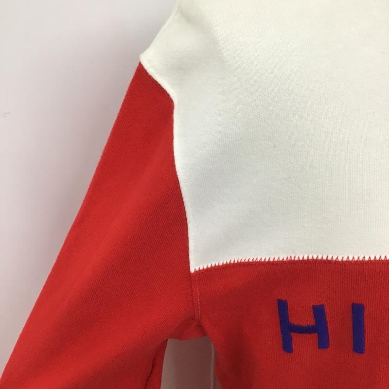 トミーヒルフィガー TOMMY HILFIGER カットソー 長袖 長袖カットソー カラーネックカットソー ロングスリーブカットソー 長袖ポロシャツ M ロゴ、文字 白 / ホワイト / X 赤 / レッド / X 紺 / ネイビー / メンズ USED 古着 中古 10105026