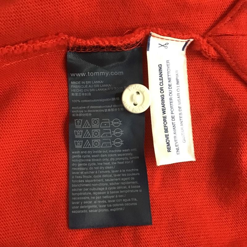 トミーヒルフィガー TOMMY HILFIGER カットソー 長袖 長袖カットソー カラーネックカットソー ロングスリーブカットソー 長袖ポロシャツ M ロゴ、文字 白 / ホワイト / X 赤 / レッド / X 紺 / ネイビー / メンズ USED 古着 中古 10105026