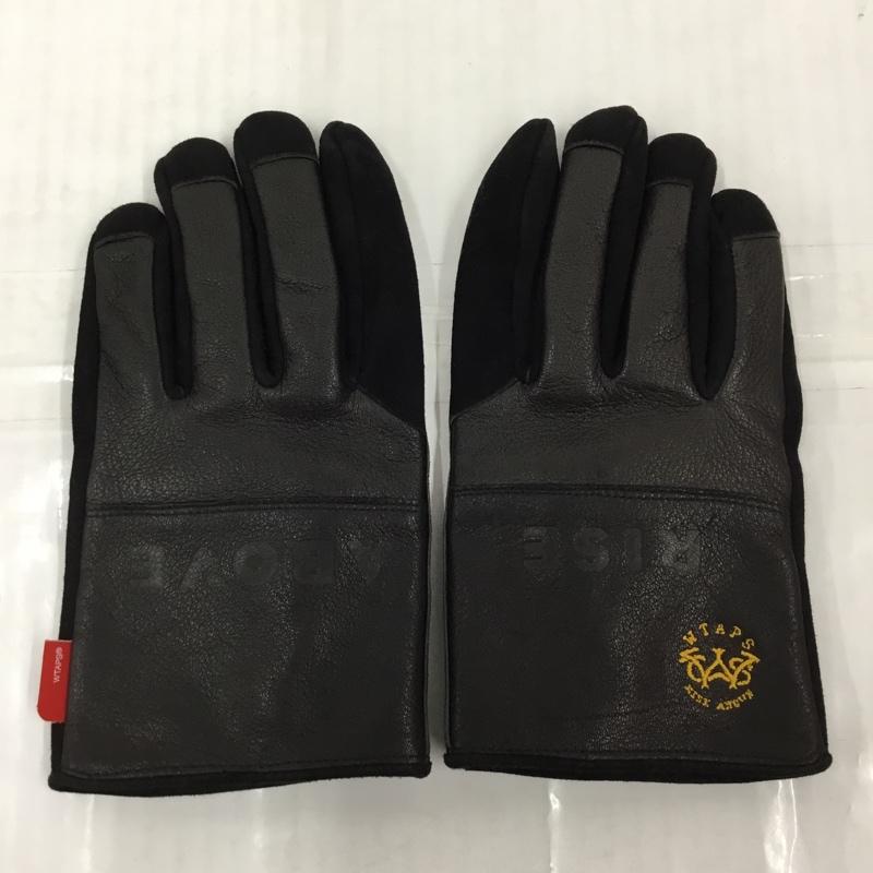 ダブルタップス WTAPS ファッション小物 手袋 レザー スエード ロゴ、文字 黒 / ブラック / メンズ USED 古着 中古 10105055