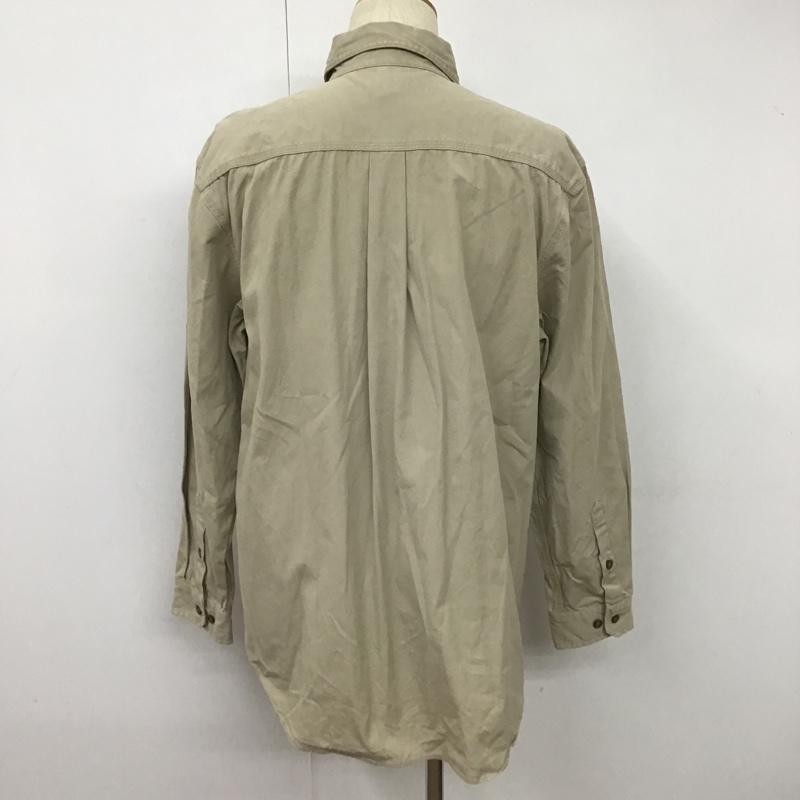 カーハート Carhartt シャツ、ブラウス 長袖 長袖シャツ カラーシャツ ポケットシャツ 長袖カットソー ミリタリーシャツ M ロゴ、文字 ベージュ / ベージュ / メンズ USED 古着 中古 10105072