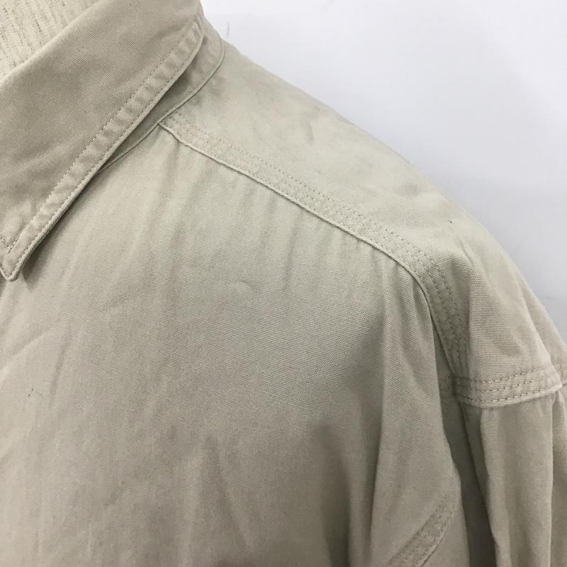 カーハート Carhartt シャツ、ブラウス 長袖 長袖シャツ カラーシャツ ポケットシャツ 長袖カットソー ミリタリーシャツ M ロゴ、文字 ベージュ / ベージュ / メンズ USED 古着 中古 10105072